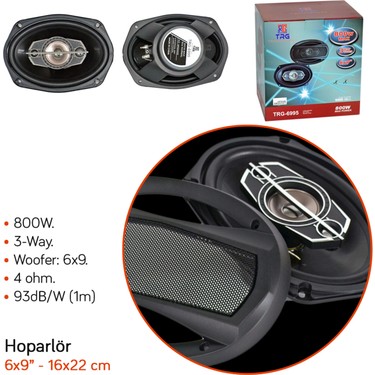 NYF TRG-6995 Hoparlör Oval 16x22 cm - 6x9 inç 800W Fiyatı