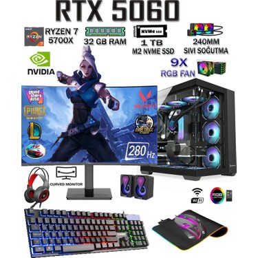Teknocity Tcx1 Ryzen 7 5700X 32GB 1tb M.2 SSD RTX5060 27 Fiyatı