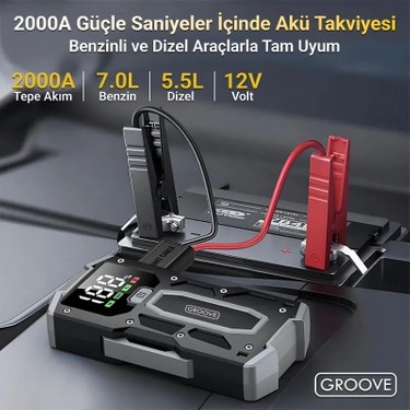Groove M01 15800MAH 2000A Akü Takviye Cihazı Taşınabilir Fiyatı