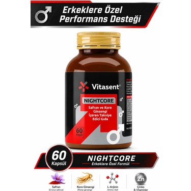 Vitasent Nightcore Safran & Kore Ginsengi Takviye Edici Gıda Fiyatı