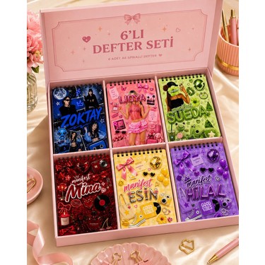 Manifest 6'lı Defter Seti Lidya Mina Zoktay Sueda Esin Hilal Fiyatı