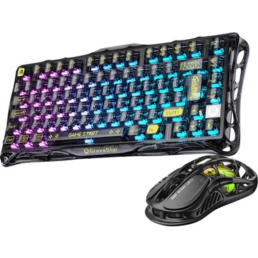Gravastar Mercury K1 Lite+M2 Kablosuz Rgb Işıklı Mekanik Q Fiyatı