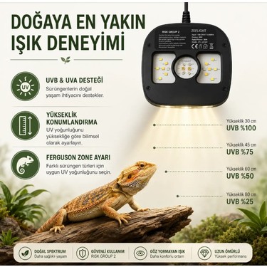 Zetlight Reptile LED Uvb & Uva Akıllı Teraryum Aydınlatması Fiyatı