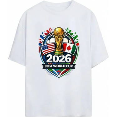 Fifa World Cup Unisex Oversize %100 Pamuklu T-Shirt Fiyatı