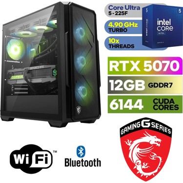 MSI Şafak-Gaming Pc Intel Core Ultra 5 225F Yapay Zeka Fiyatı
