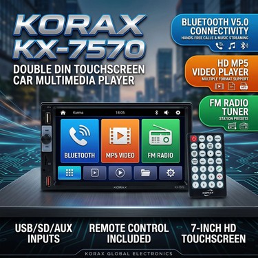 Korax KX-7570 Double Din Dokunmatik Ekran Araç Multimedya Fiyatı