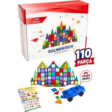 Solinpatech Arabalı 110 Parça 7.5cm Büyük Boy Manyetik Blok Fiyatı