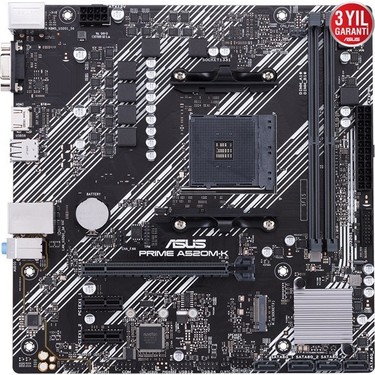 ASUS PRIME A520M-K AMD A520 AM4 DDR4 4400 HDMI, Analog M2 Fiyatı