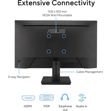 ASUS VA249HG 23.8 IPS 1920x1080 1ms 120Hz 300cd HDMI, Analog Fiyatı