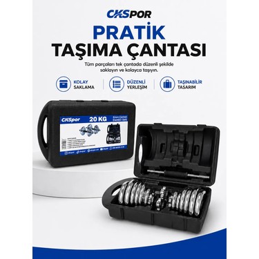 Slipt Ckspor 20 kg Krom Dambıl Seti Çantalı Döküm Plaka Fiyatı