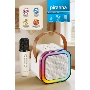 Piranha 7857 Mikforonlu Karaoke Bluetooth Hoparlör | Rgb LED Fiyatı