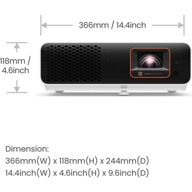 BenQ X500i 4K ゲーミング プロジェクター Benq X500İ 2200 Lümen Ultra Hd 4K Oyun Projeksiyon Cihazı Fiyatı