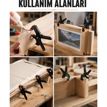 Wonder 4'lü Yaylı Kıskaç Seti | Güçlü Sıkıştırma Kelepçesi Fiyatı