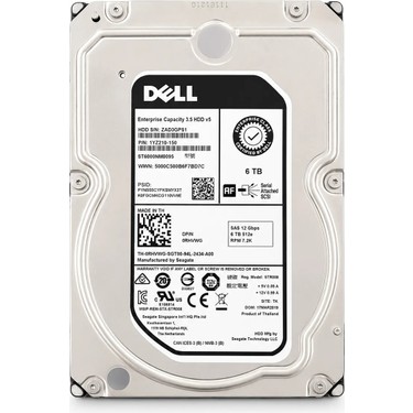 Dell Enterprise 6tb 7.2k 12G 512E Nl Sas 3.5'' Server Sunucu Fiyatı