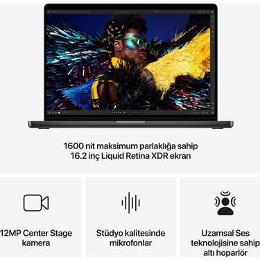 MacBook Pro 16'' 14-Core Cpu 20-Core Gpu Apple M4 Pro 48GB Fiyatı