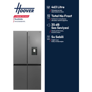 Hoover HHCR3818EWPL E Enerji Sınıfı 463 Lt No-Frost Gardırop Fiyatı