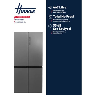 Hoover HHCR3818ENPL E Enerji Sınıfı 467 Lt No-Frost Gardırop Fiyatı