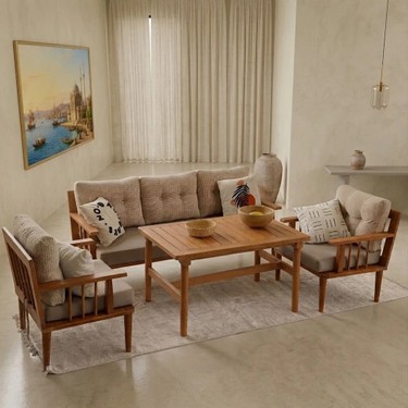 Zerka Concept Vizyon Masif Ahşap Bahçe Balkon Koltuk Gürgen Fiyatı