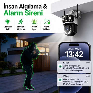 Uninet 36X Optik Zoom 8mp Çift Kameralı Wifi Ptz Güvenlik Fiyatı