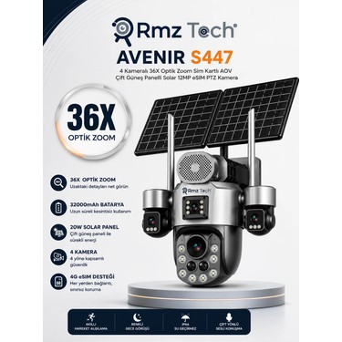 RMZTECH Avenir S447 12MP 4 Kameralı 36X Optik Zoom 4g Esım Fiyatı
