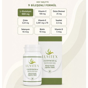 l-glutathione nedir Luvitex L-Glutatyon 500 Mg Vitamin C, Çinko ve Selenyum Fiyatı Glutathione formulation is preformed The Mighty Avocado... Good vitamin for red blood cells Size:5ml Dropper Bottle