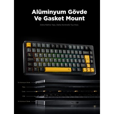 Rampage Zenıth Stug Aluminum Siyah Hot Swap 8000 Hz Gasket Fiyatı