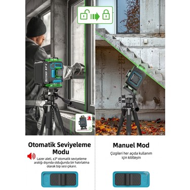 Steiner 360° 3,7V 12 Köşe Otomatik Hizalamalı Yeşil Çizgili Fiyatı
