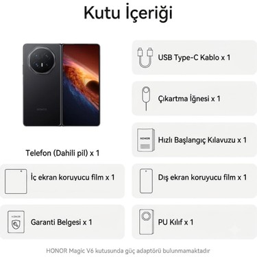 Honor Magic V6 5g 512 GB 16 GB Ram (Honor Türkiye Fiyatı