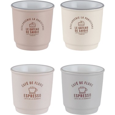 Madame Coco Darci 4'lü Espresso Seti - Renkli - 90 ml Fiyatı