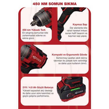 RKL-9173 Retools Bordo 5'li Set (4'lü Set + 200 Amper Fiyatı