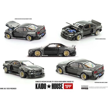 KAIDO HOUSE MINI GT GReddy R34 街道ハウス Mını Gt Mini Gt 1:64 Kaido House Nissan Skyline Gt-R R34 Fiyatı