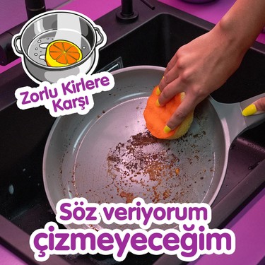 Vileda Punch Portakal Kokulu Çizmez Sünger, Çok Yönlü, Fiyatı