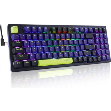 E-Yooso Blue Switch Z-94 Mekanik Klavye %90 Rainbow Işıklı Fiyatı
