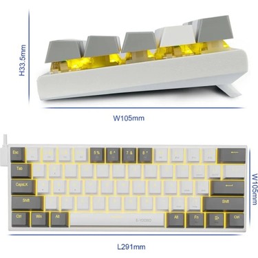 E-Yooso Rgb Mekanik Klavye Z11 Ingilizce Q Mekanik Oyuncu Fiyatı