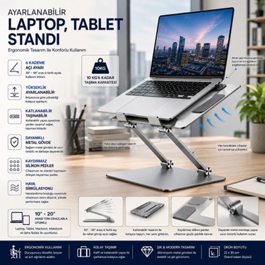 Winex Metal Ayarlanabilir Laptop, Tablet, Macbook, Matebook Fiyatı