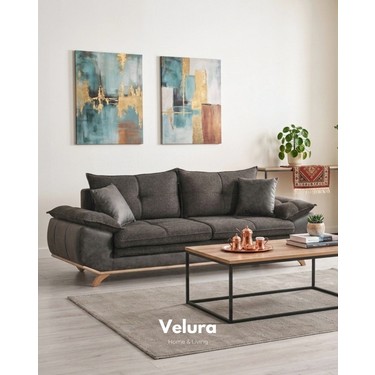 Velura Home & Living Azir Yataklı Koltuk Takımı & Bazalı Fiyatı