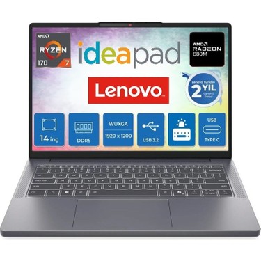 Lenovo Ideapad Slim 3 14ARP10 Amd Ryzen 7 170 16GB Ddr5 Fiyatı