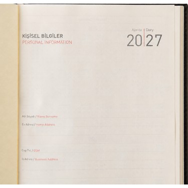2K 2027 Yılı Premium Tasarım Hediyelik Organizer Ajanda Fiyatı