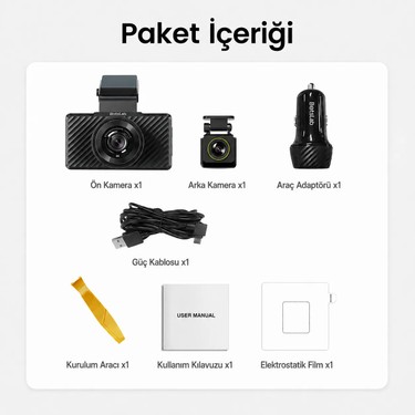 360 Botslab G500H Pro ADAS Ön 3K QHD -Arka 1080P FHD 150° Fiyatı
