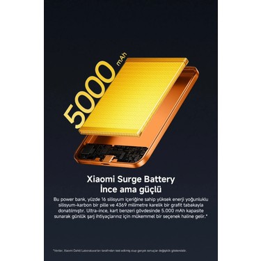Xiaomi UltraThin Magnetic Power Bank 5000 15W - 6,0 mm Ultra Fiyatı