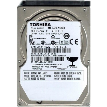 Toshiba Toshıba 2,5 inç 320 GB Sata Hdd 5400 RPM Dönüş Hızı Fiyatı