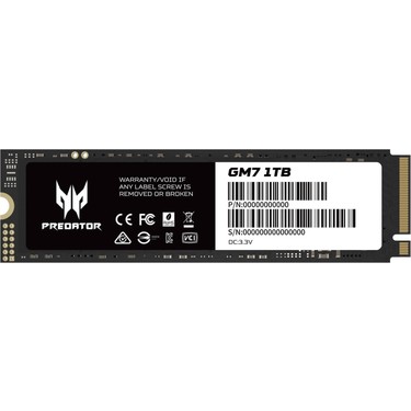 Acer Predator Gm7 1 Tb M.2 Nvme SSD Pcıe 4.0 - 7400 Mb/sn'ye Fiyatı