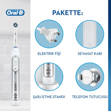 Oral-B Genius 8000 Gümüş Renkli Şarj Edilebilir Diş Fırçası Fiyatı