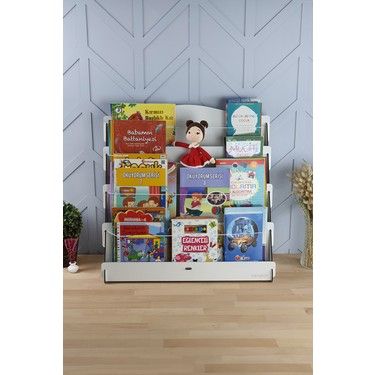 Mingitav Lucky Montessori Ahşap Kitaplık 4 Raflı Meşe - Fiyatı