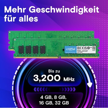 Crucial Ddr4 Ram 32GB Kit (16GBX2) 3200MHZ CL22, Pc Fiyatı