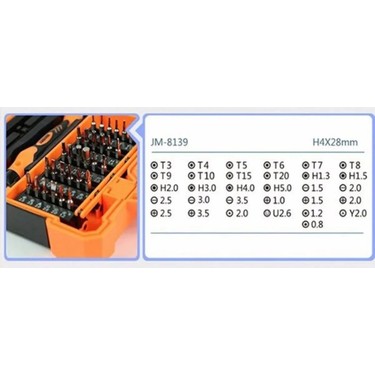 Jakemy JM-8139 Çok Fonksiyonlu Alet Çantası 45 Parça Metal Fiyatı