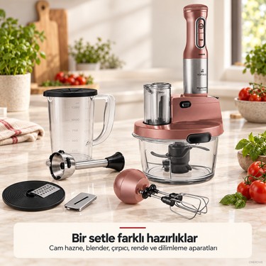 Karaca 8 In 1 Mastermaid Prosteel Cam Hazneli 6 Bıçaklı Uzun Fiyatı