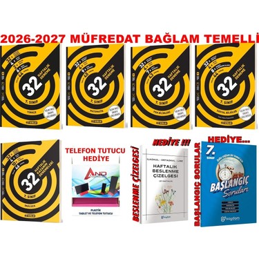 Hız Yayınları 7. Sınıf 2026-2027 Müfredat 32 Haftalık Deneme Kitabı