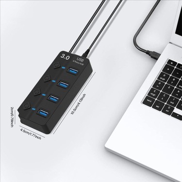 オフィス用品 USB Apera Onezero 1215 Bağımsız Şalterli 4 Portlu Güç Beslemeli Fiyatı