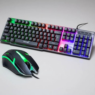 Lennox T302 Kablolu Klavye Mouse Set RGB Aydınlatma Özelliği Fiyatı